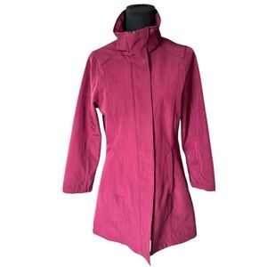 True North Burgundy Softshell Jacket Coat Women’s Small Fleece Lined Outdoor i23
